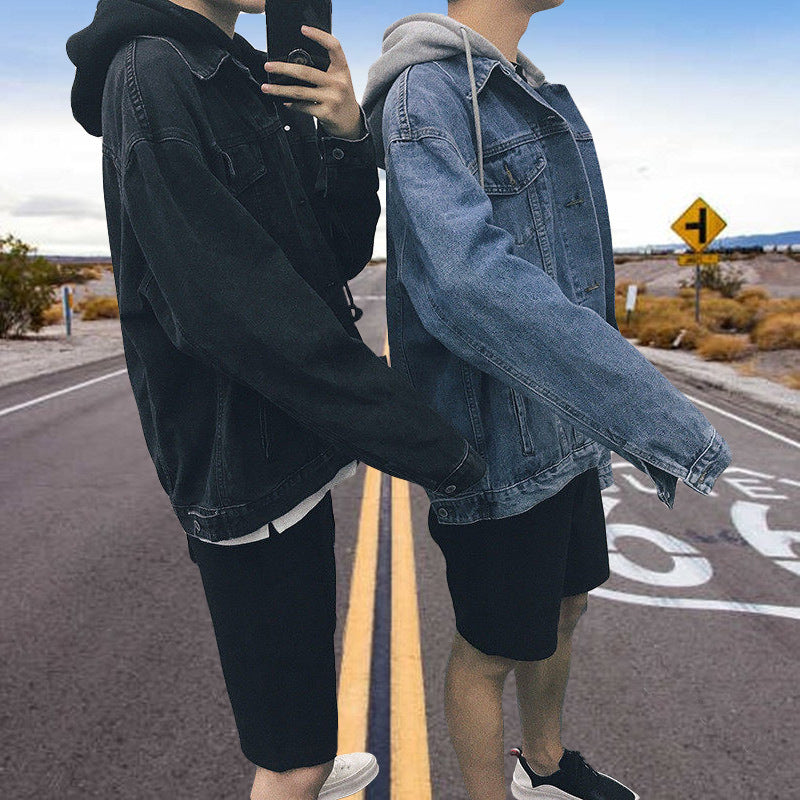 Men's Denim Jacket with Hood Mune Fashion