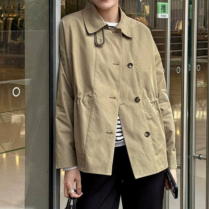 Women Fashionable Short Jacket with High Collar Mune Fashion