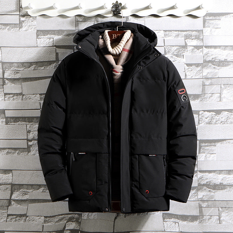 Men's padded parka with hood and large front pockets Mune Fashion