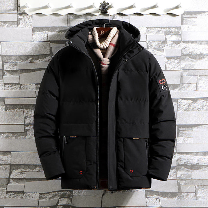 Men's padded parka with hood and large front pockets Mune Fashion
