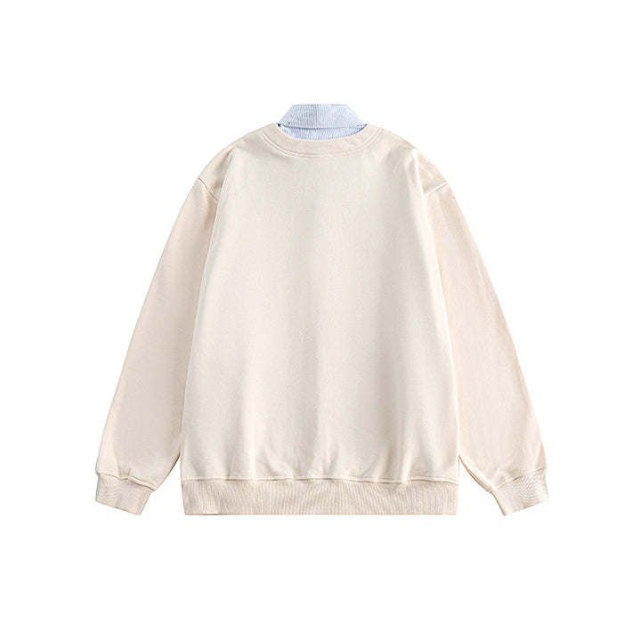 Men's oversized knit cardigan in sweatshirt style with V-neck and button placket Mune Fashion