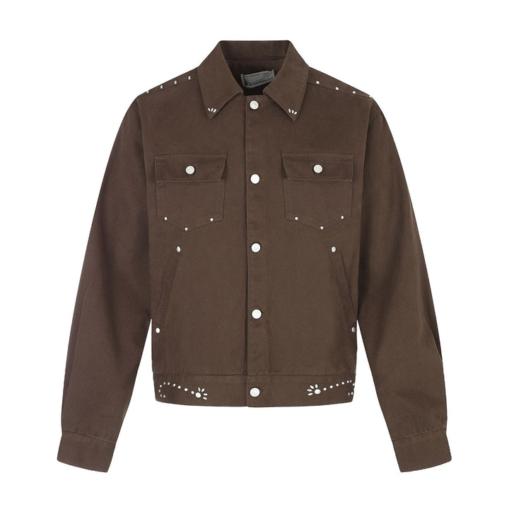 Ladies short-cut western-inspired blouson jacket with stud application Mune Fashion