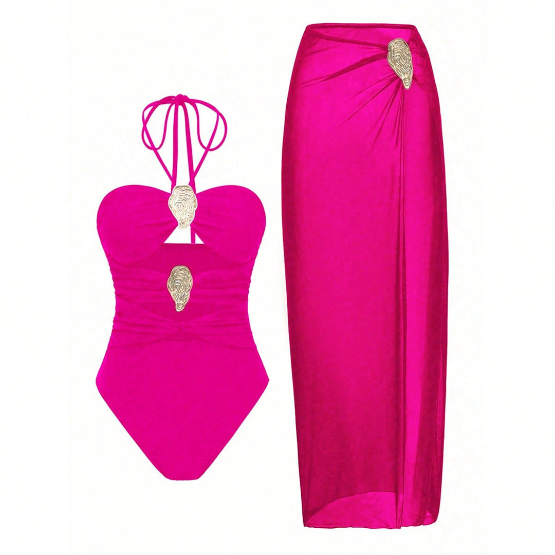 Ladies Luxurious Swimsuit with Elegant Overlay Mune Fashion