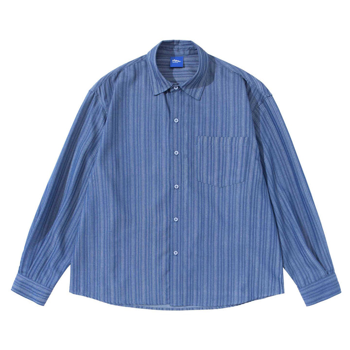 Unisex Striped Oversized Shirt in Boxy Cut Mune Fashion
