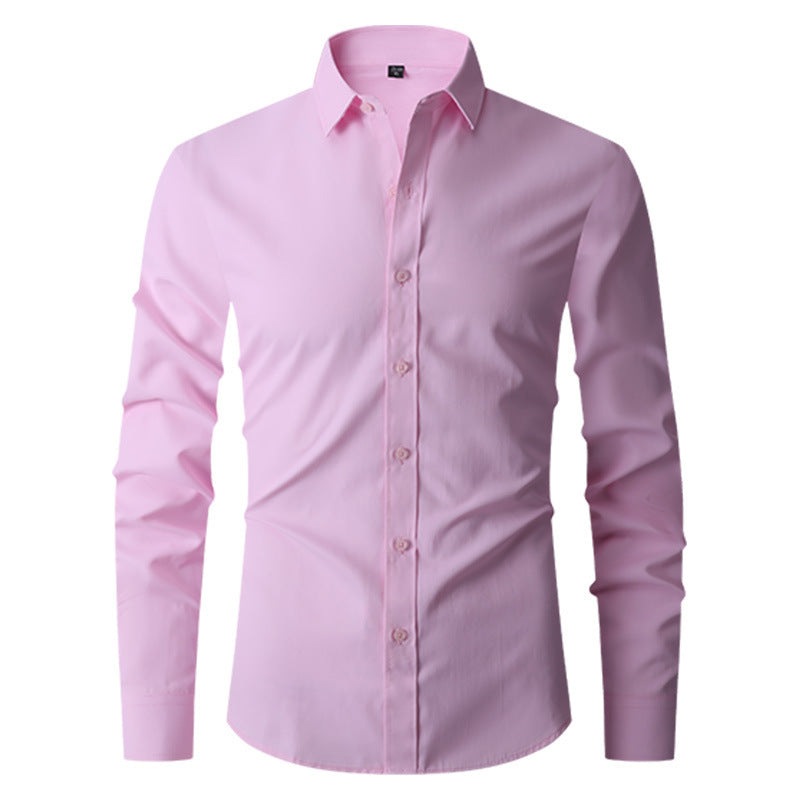 Men's figure-hugging business shirt with spread collar Mune Fashion