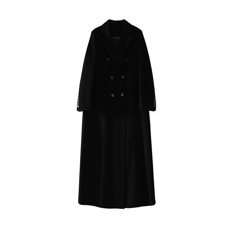 Women Elegant Double-breasted Coat Mune Fashion