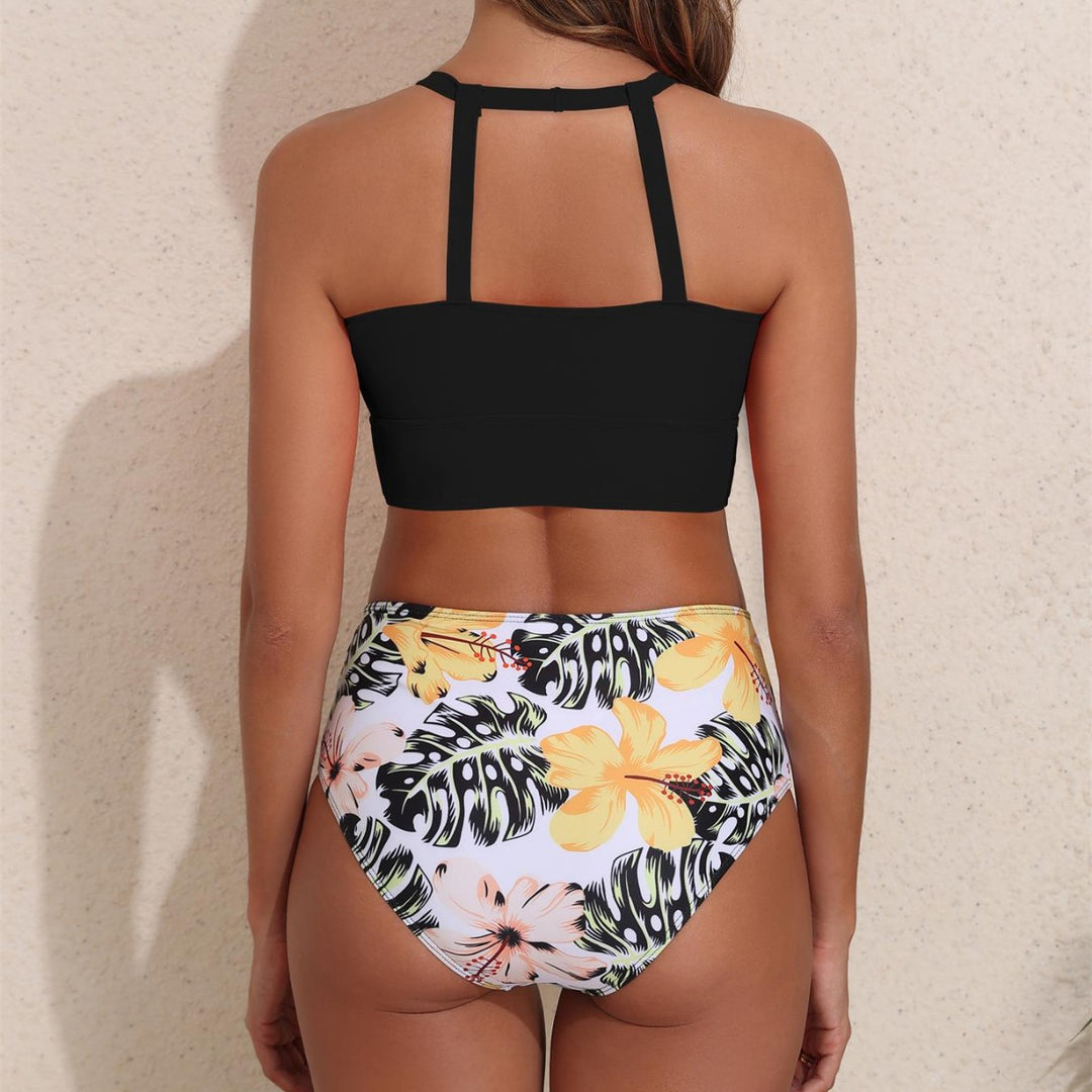 Ladies Bikini Set with High Waist and Sporty Top Mune Fashion
