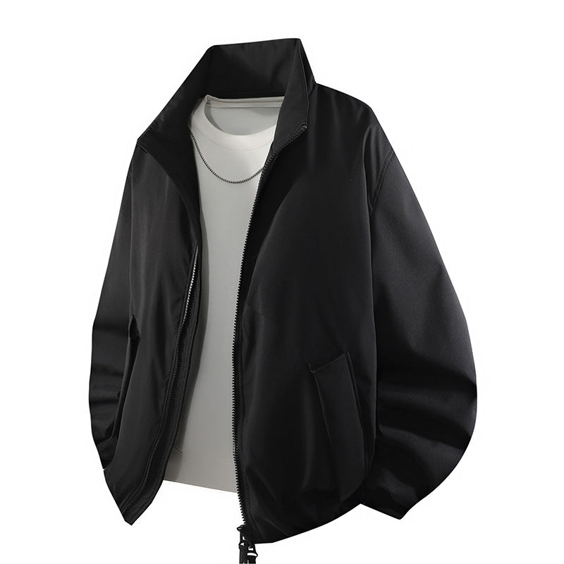 Men's sporty transitional jacket with high collar and practical zip pockets Mune Fashion
