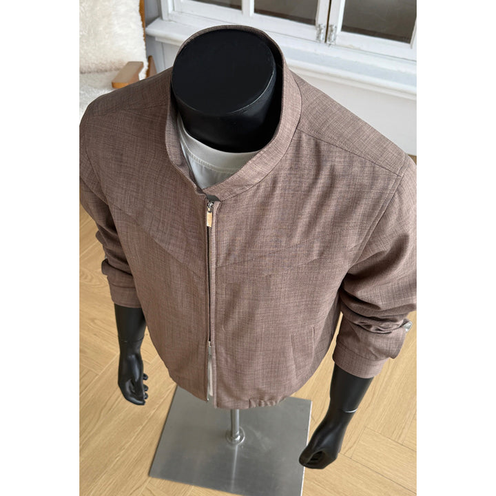 Men's Lightweight Transition Jacket with High Collar Mune Fashion