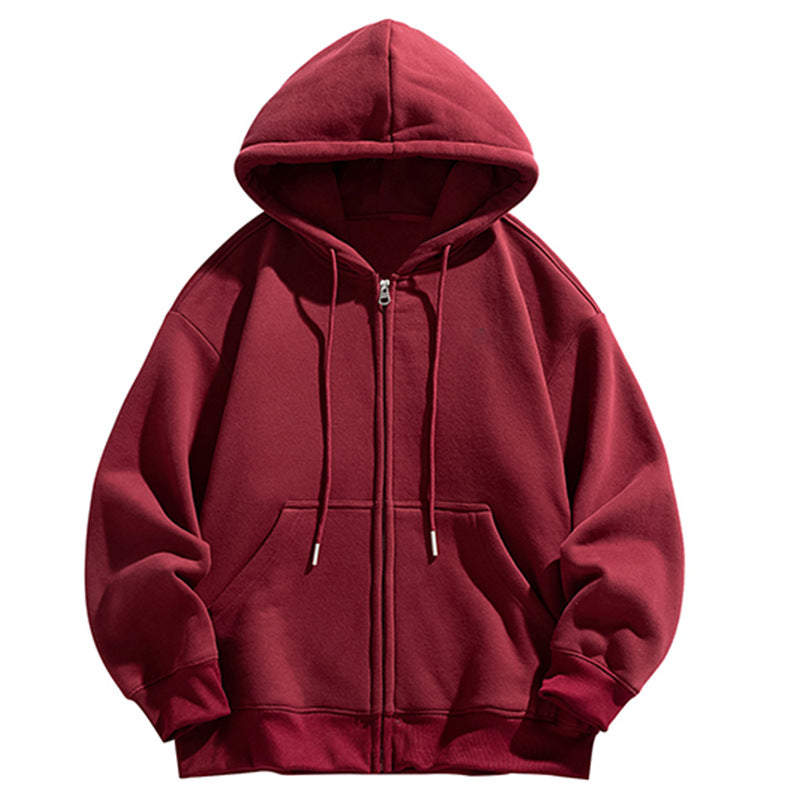 Men's Oversized Hooded Sweat Jacket with Full Zip and Kangaroo Pocket Mune Fashion