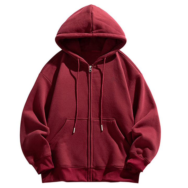 Men's Oversized Hooded Sweat Jacket with Full Zip and Kangaroo Pocket Mune Fashion
