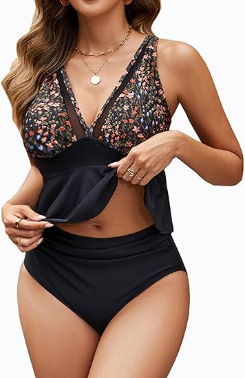 Women's Flowing Peplum Swimsuit Mune Fashion