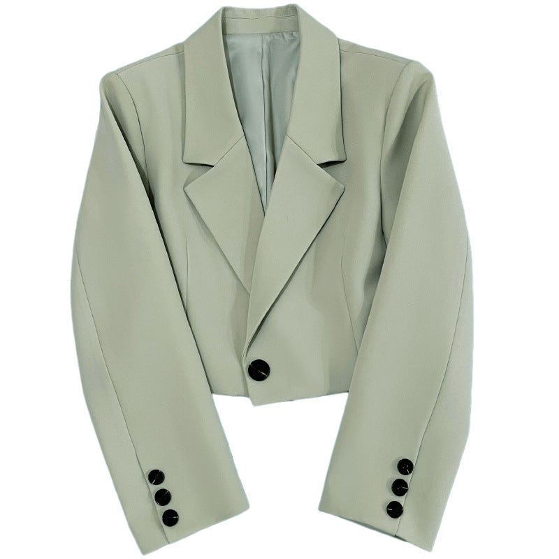 Women nan short tailored blazer with distinctive lapel and one-button closure Mune Fashion