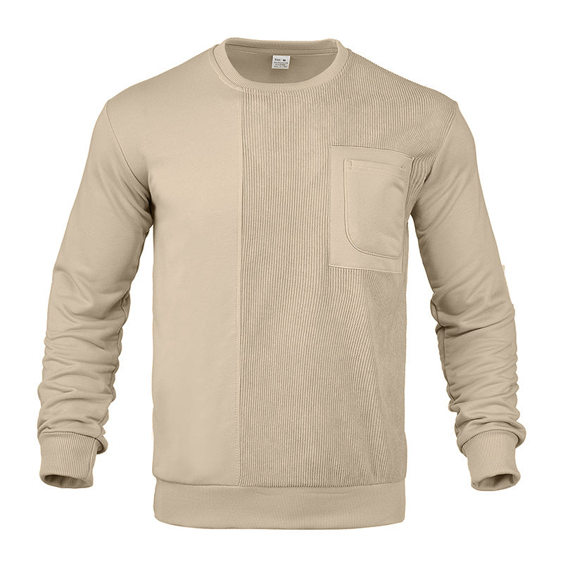 Men's structured sweatshirt with chest pocket and ribbed front panel Mune Fashion