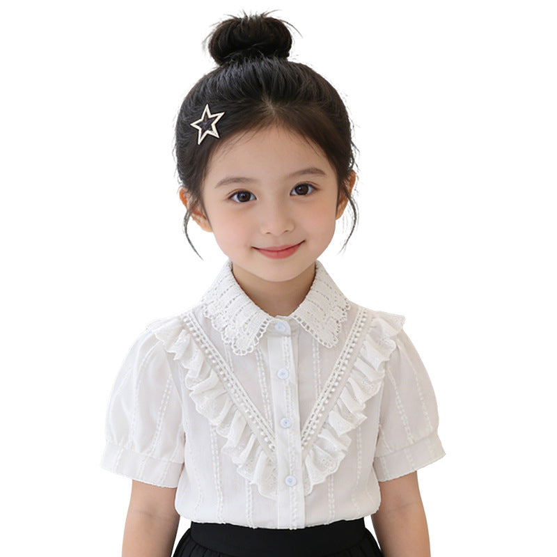 Girl's blouse with ruffle design Mune Fashion