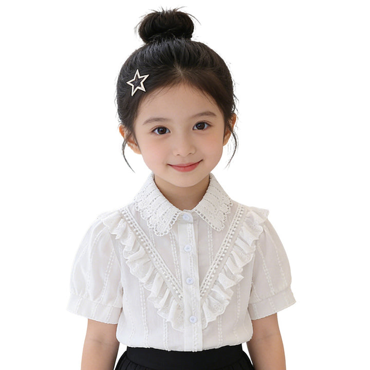 Girl's blouse with ruffle design Mune Fashion