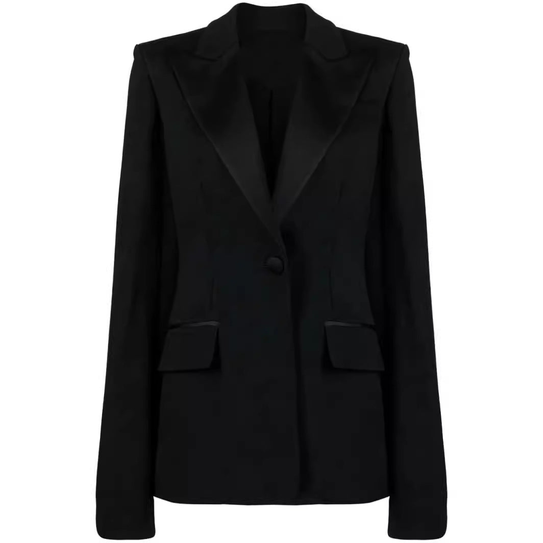 Women's Two-Piece Evening Blazer Set with Cape Sleeves and Flared Marlene Pants Mune Fashion