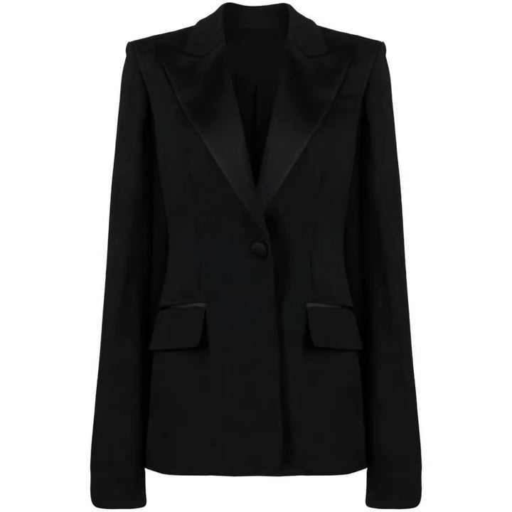Women's Two-Piece Evening Blazer Set with Cape Sleeves and Flared Marlene Pants Mune Fashion