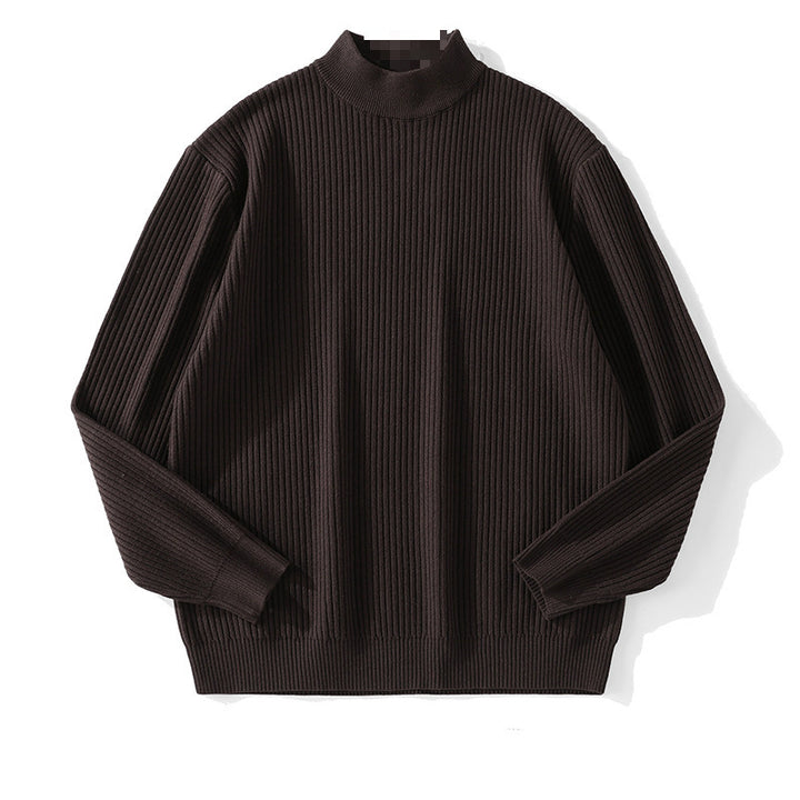 Men's fine knit pullover with stand-up collar Mune Fashion