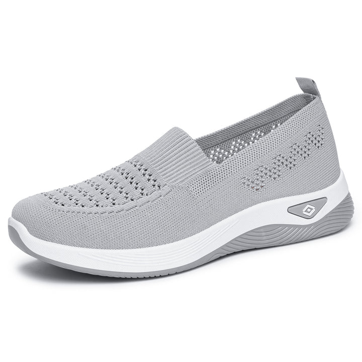 Ladies seamless breathable knit slip-on comfort walking shoe Mune Fashion