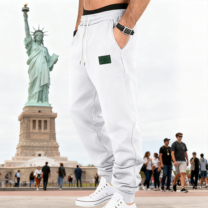 Men's Slim-Fit Sweat Jogger with elastic waistband, drawstring, and ribbed cuffs