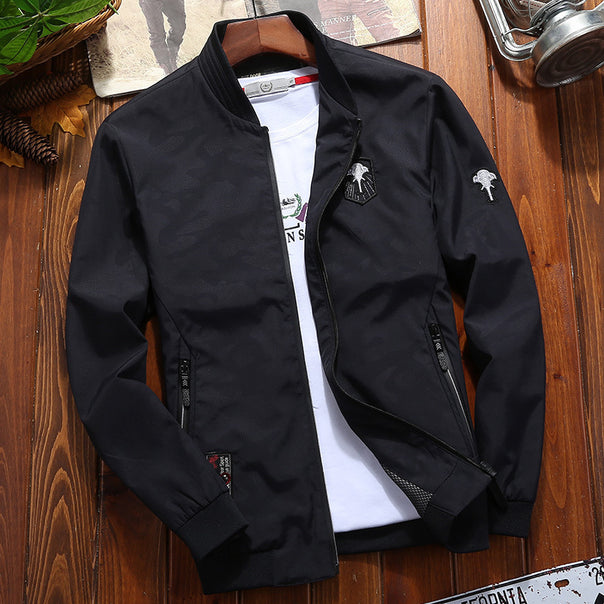Men's Lightweight Softshell Bomber with Breathable Mesh Lining and Zipper Pockets Mune Fashion