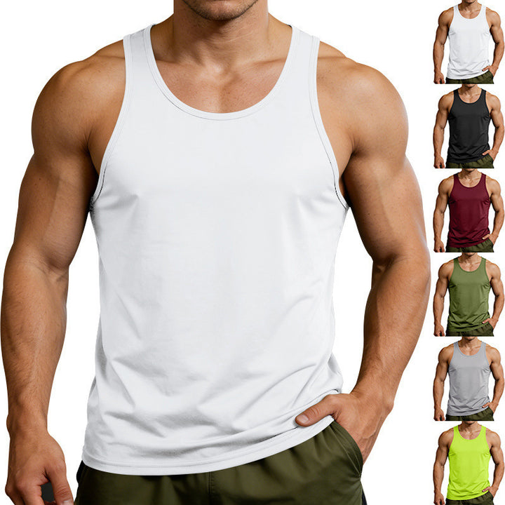 Men's sporty training top without sleeves made from functional microfiber with ergonomic cut Mune Fashion