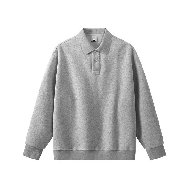 Unisex Oversize Polo Sweatshirt with ribbed cuffs and button placket Mune Fashion