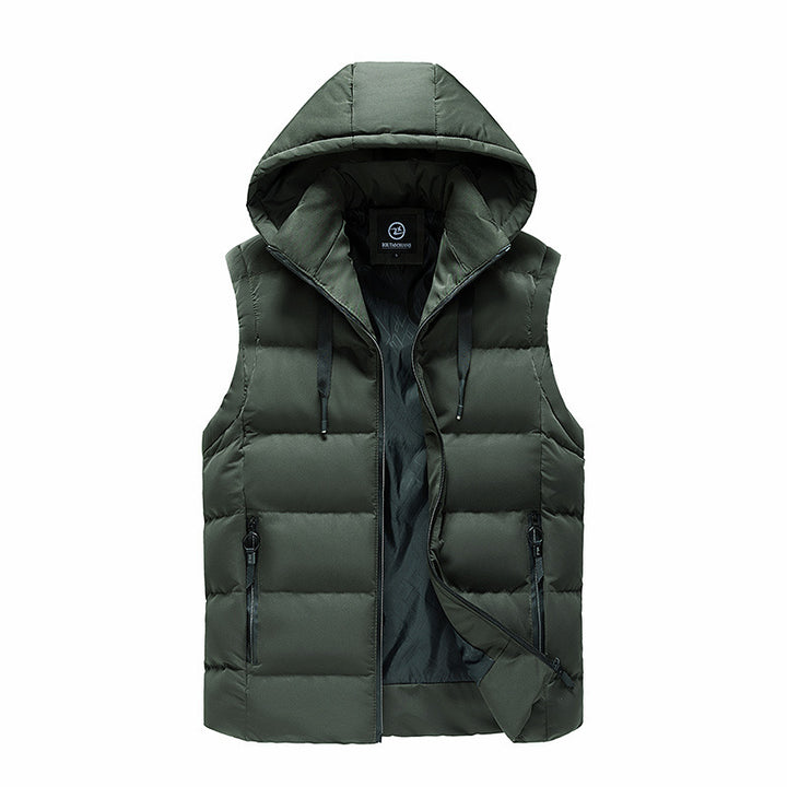 Men's Practical Quilted Vest with Hood Mune Fashion