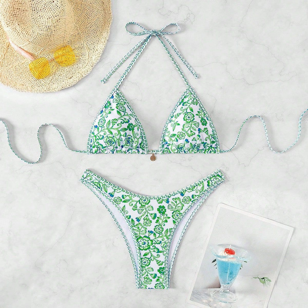 Women's triangle bikini with floral lace Mune Fashion