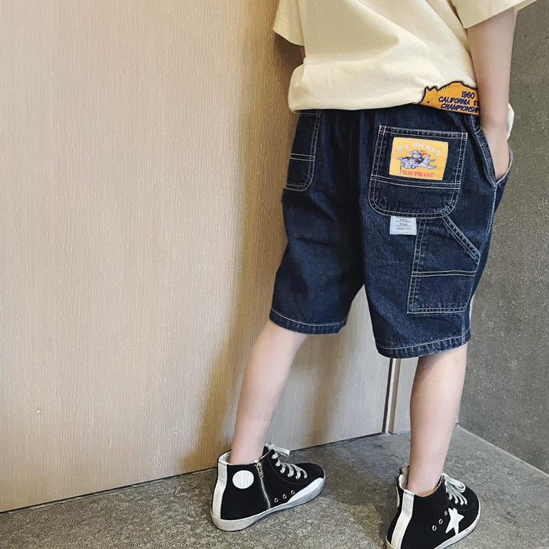 Boys Denim Cargo Shorts with Practical Pockets Mune Fashion