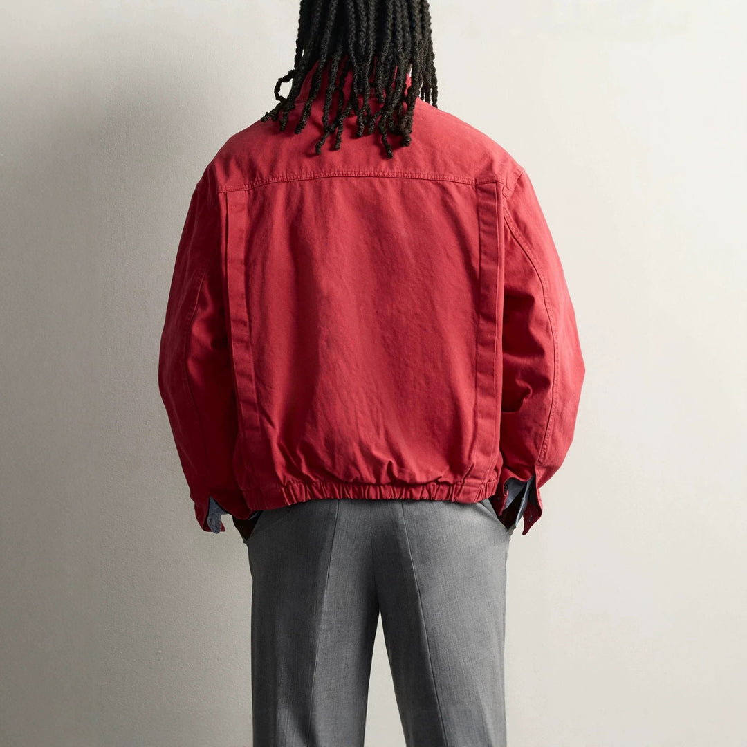 Men's Lightweight Oversized Field Jacket with Stand-up Collar and Toggle Closures Mune Fashion