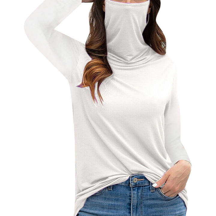 Women's camouflage jersey long sleeve with integrated tube collar Mune Fashion