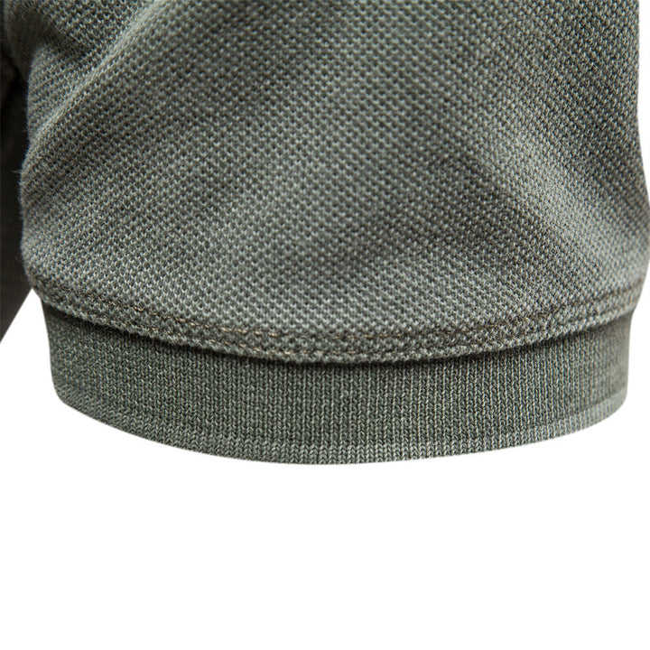 Men's breathable cotton polo with short sleeves and fine piqué structure Mune Fashion