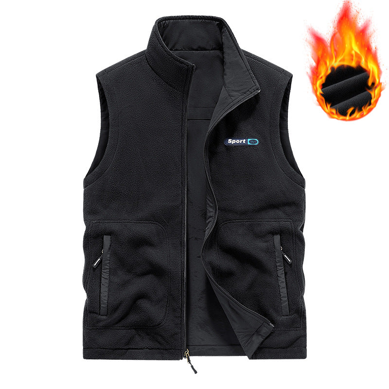Men's Insulated Outdoor Thermal Vest with Fleece Lining, Zipper Pockets & Windproof Exterior Mune Fashion