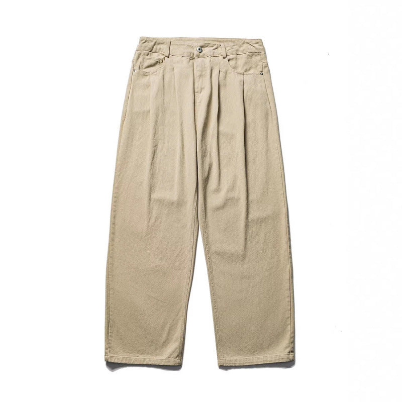 Men's wide pleated trousers in relaxed fit made of cotton twill Mune Fashion