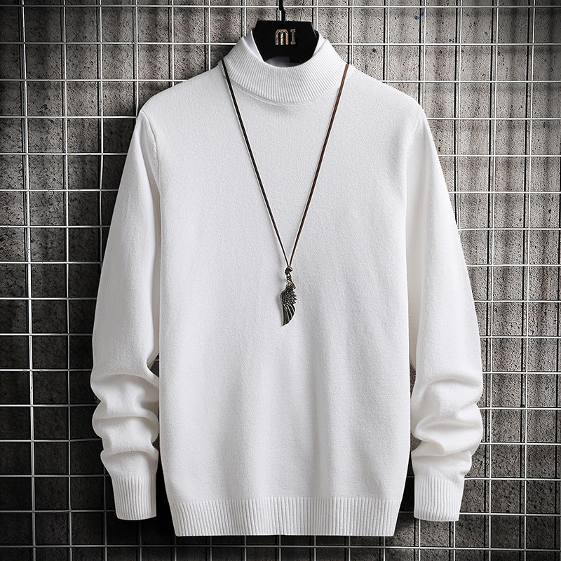 Men's nan Premium Stand Collar Sweater made of fine cotton blend with ribbed cuffs and slim silhouette Mune Fashion