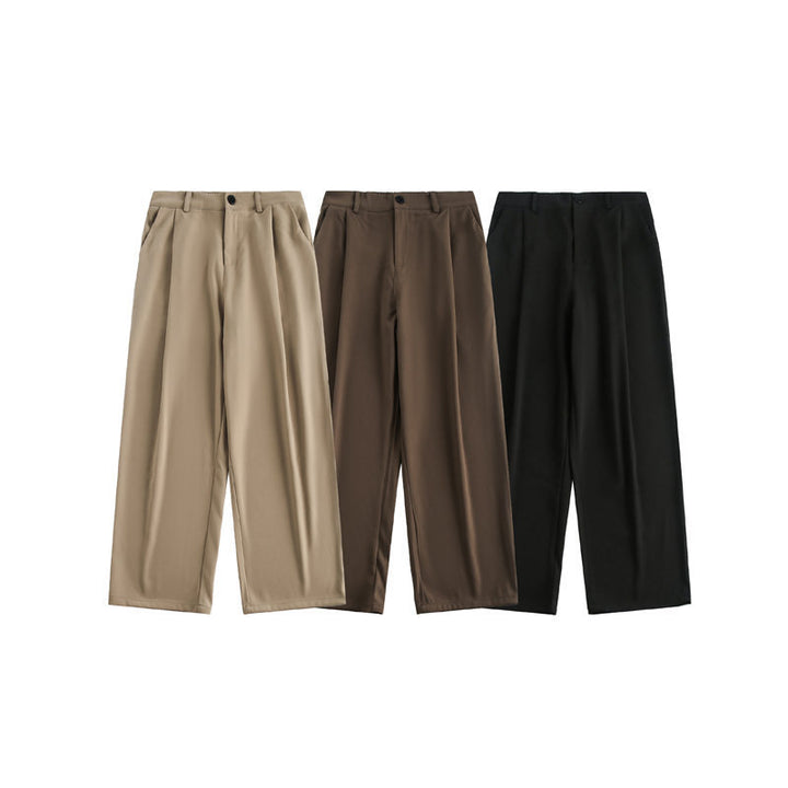 Ladies wide high-waisted trousers with pleats and wide leg Mune Fashion