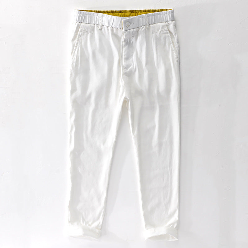 Men's cotton chinos with elastic waistband and tapered fit Mune Fashion