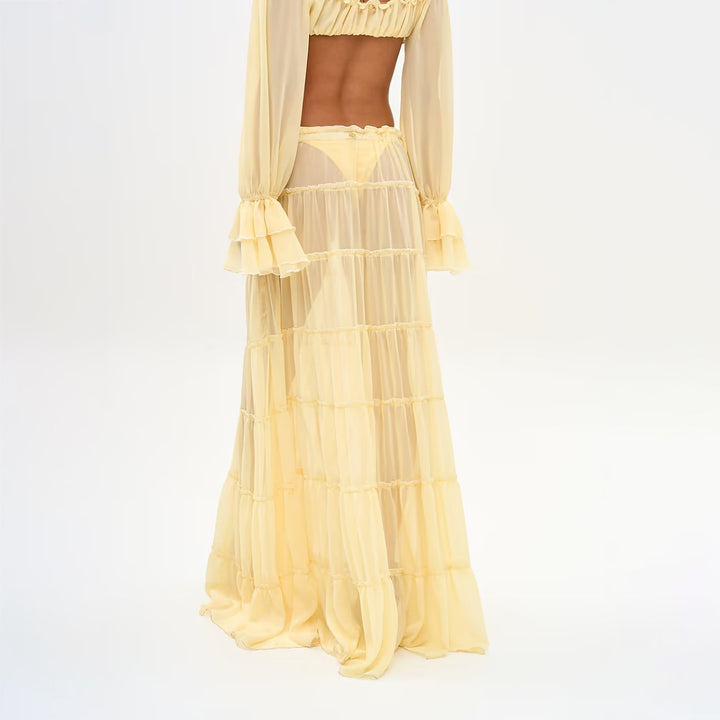 Women's airy beach dress with ruffles Mune Fashion