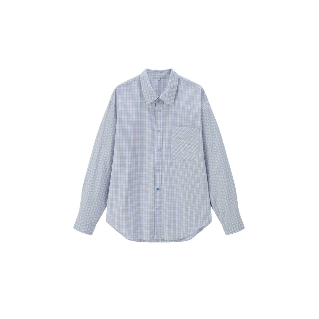 Unisex Oversized Check Shirt with Boxy Cut and Applied Chest Pocket Mune Fashion