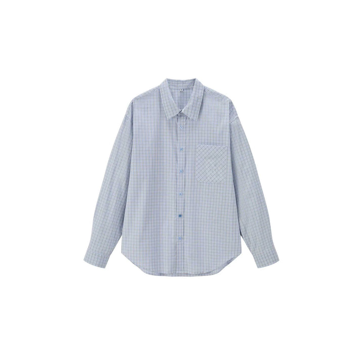 Unisex Oversized Check Shirt with Boxy Cut and Applied Chest Pocket Mune Fashion