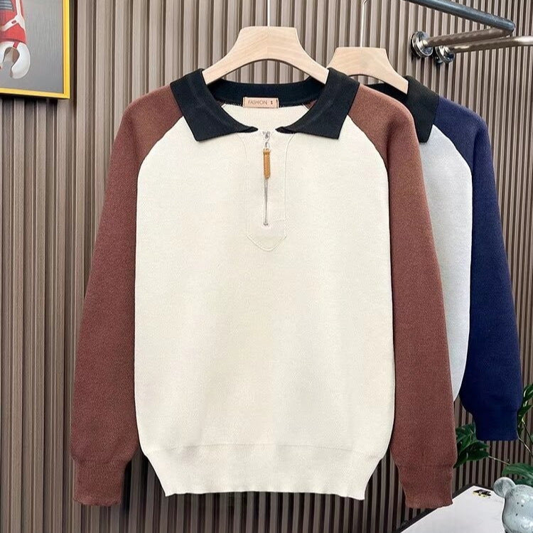 Women's stylish knit sweater with zipper Mune Fashion