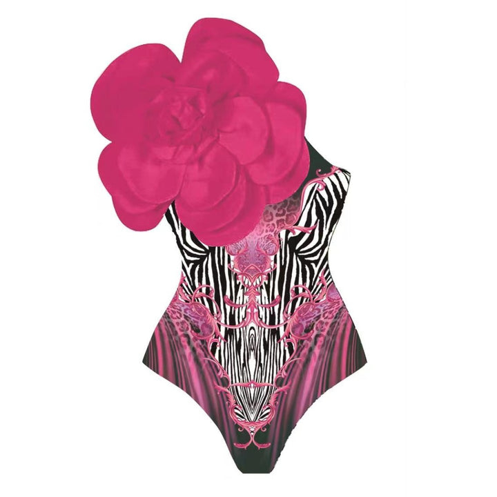 Ladies One-Piece Swimsuit with Floral 3D Design Mune Fashion
