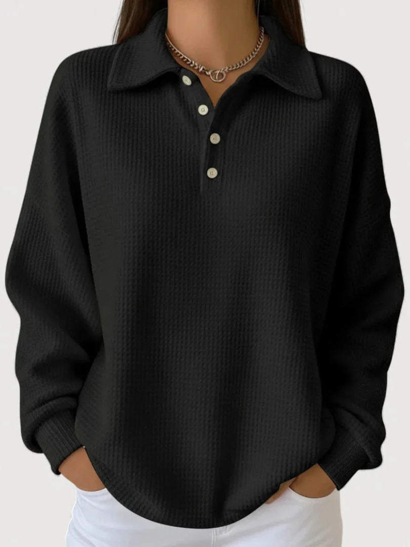 Women's Casual Waffle Sweater