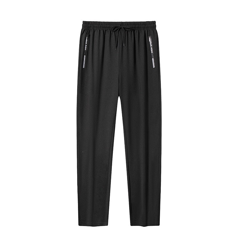 Men's sporty functional training pants with elastic drawstring, zip pockets & tapered leg Mune Fashion