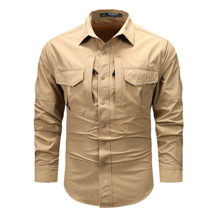 Men's structured overshirt made from breathable ripstop with two flap chest pockets Mune Fashion