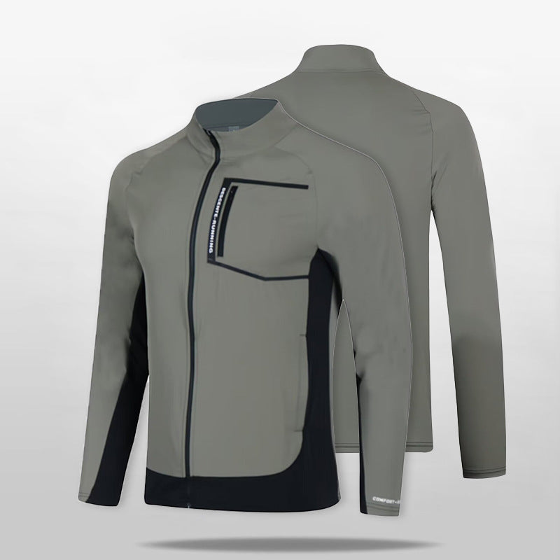 Men's breathable windproof running softshell jacket with stand-up collar and chest pocket Mune Fashion