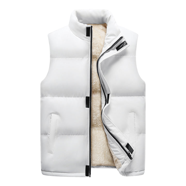 Women’s Padded Sleeveless Thermal Vest with Sherpa Lining and High Stand-Up Collar Mune Fashion