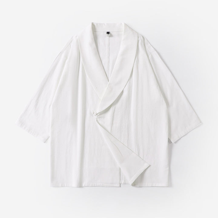 Unisex Oversized Kimono Jacket with Shawl Collar and Wrap Closure Mune Fashion
